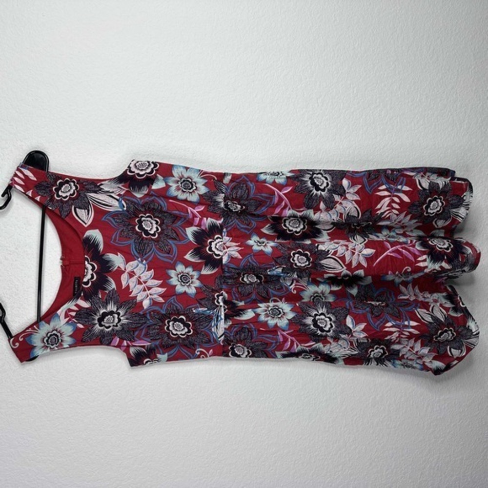 Talbots Dress Women Size 12 Floral Sleeveless Dark Romantic Boho Whimsical Shift
